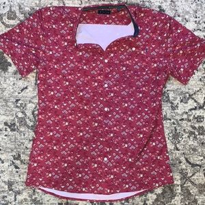 Red William Murray Short Sleeve Button Down (Large)
